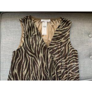 Anthropologie Eri + Ali Kasi Shimmer Top SIZE SMALL Animal Print Sleeveless NWT